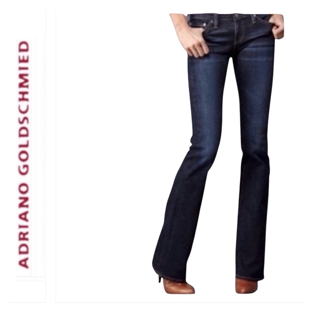 USA AG Adriano Goldschmied the KISS Bootcut Jeans Women's 30 x 33.5 Stretch Dark
